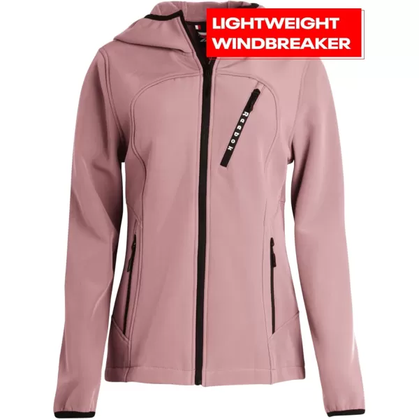 imageReebok Womens Jacket  Lightweight Weather Resistant Performance Fleece Lined Softshell Coat  Plus Size Coat for Women S3XDark Dusty Rose