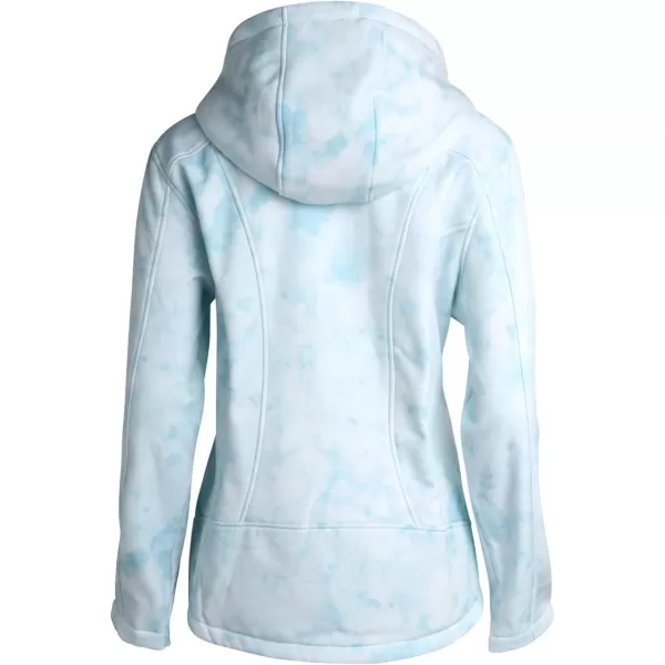 imageReebok Womens Jacket  Lightweight Weather Resistant Performance Fleece Lined Softshell Coat  Plus Size Coat for Women S3XLight Blue Tie Dye Prism