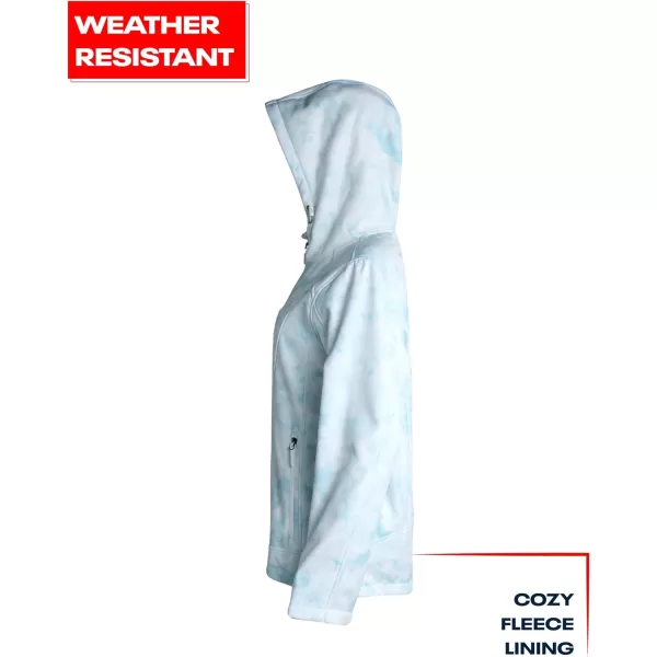 imageReebok Womens Jacket  Lightweight Weather Resistant Performance Fleece Lined Softshell Coat  Plus Size Coat for Women S3XLight Blue Tie Dye Prism