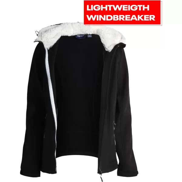 imageReebok Womens Jacket  Lightweight Weather Resistant Performance Fleece Lined Softshell Coat  Plus Size Coat for Women S3XOnyx