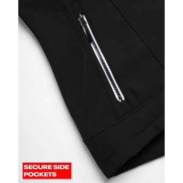 imageReebok Womens Jacket  Lightweight Weather Resistant Performance Fleece Lined Softshell Coat  Plus Size Coat for Women S3XOnyx