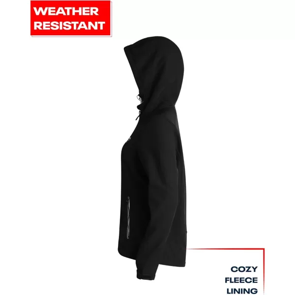 imageReebok Womens Jacket  Lightweight Weather Resistant Performance Fleece Lined Softshell Coat  Plus Size Coat for Women S3XOnyx