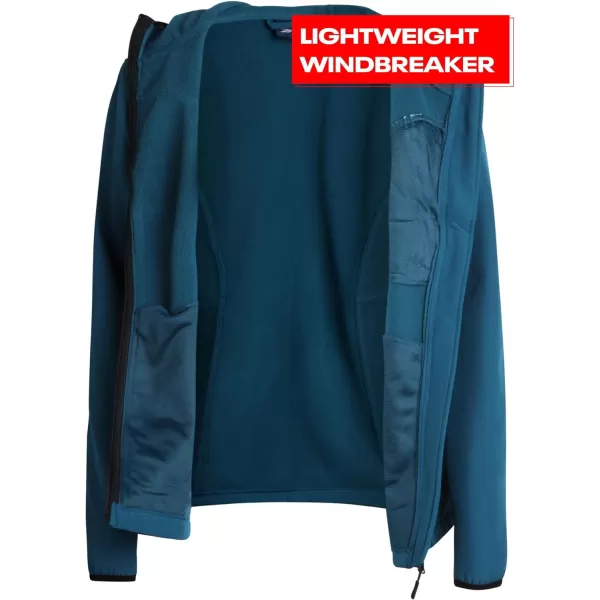 imageReebok Womens Jacket  Lightweight Weather Resistant Performance Fleece Lined Softshell Coat  Plus Size Coat for Women S3XPeacock