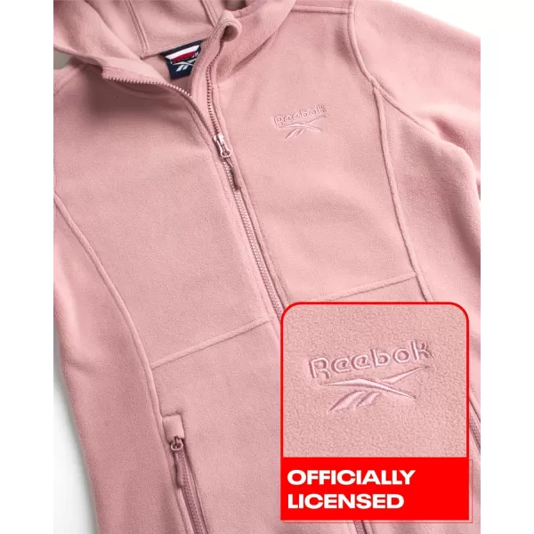 imageReebok Womens Jacket  Polar Fleece Sweatshirt Jacket  Lightweight Coat for Women SXLDusty Rose