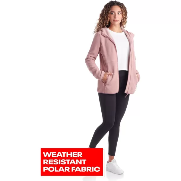 imageReebok Womens Jacket  Polar Fleece Sweatshirt Jacket  Lightweight Coat for Women SXLDusty Rose