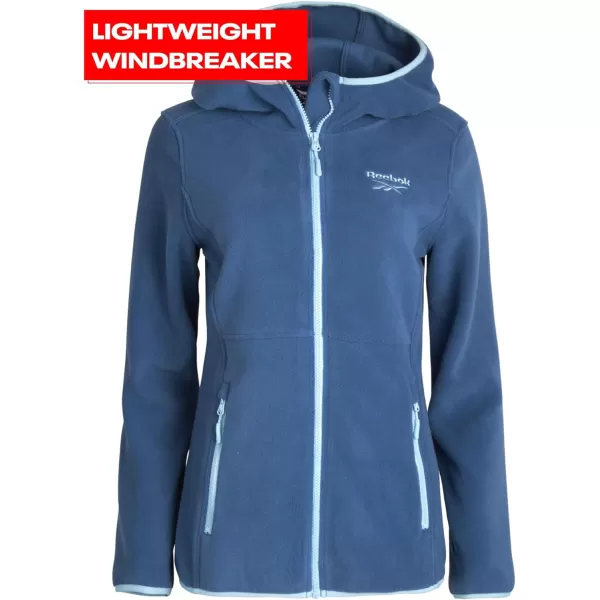 imageReebok Womens Jacket  Polar Fleece Sweatshirt Jacket  Lightweight Coat for Women SXLHoops Blue