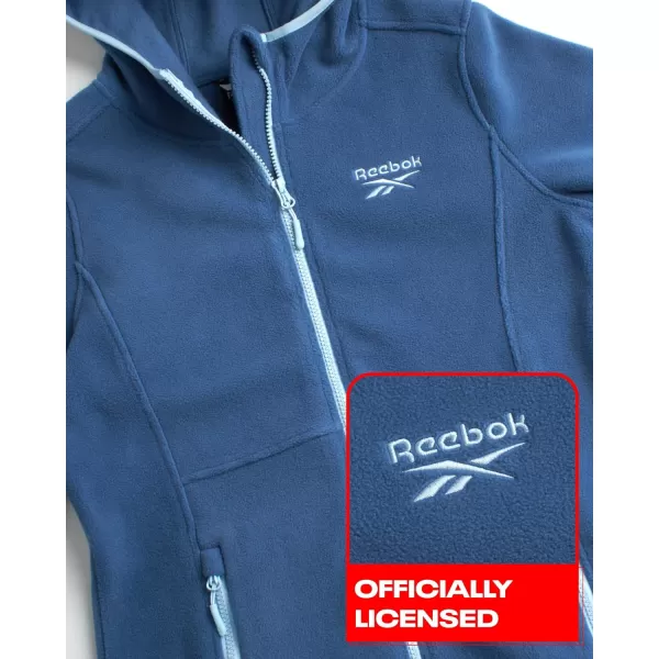 imageReebok Womens Jacket  Polar Fleece Sweatshirt Jacket  Lightweight Coat for Women SXLHoops Blue