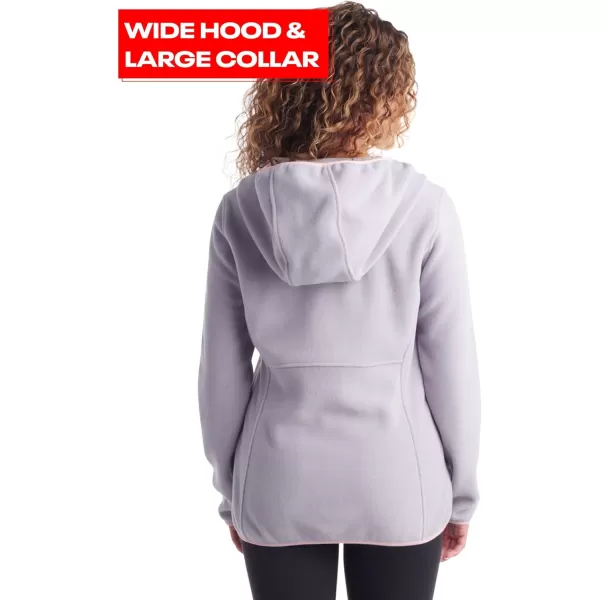 imageReebok Womens Jacket  Polar Fleece Sweatshirt Jacket  Lightweight Coat for Women SXLPure Grey