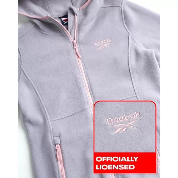 imageReebok Womens Jacket  Polar Fleece Sweatshirt Jacket  Lightweight Coat for Women SXLPure Grey