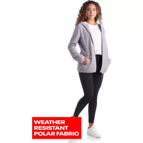 imageReebok Womens Jacket  Polar Fleece Sweatshirt Jacket  Lightweight Coat for Women SXLPure Grey