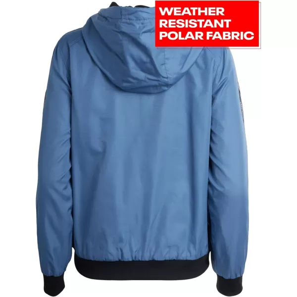 imageReebok Womens Jacket  Weather Resistant Fleece Lined Windbreaker Coat Storm Guard Hood  Light Jacket fornbspWomen SXLHoops Blue