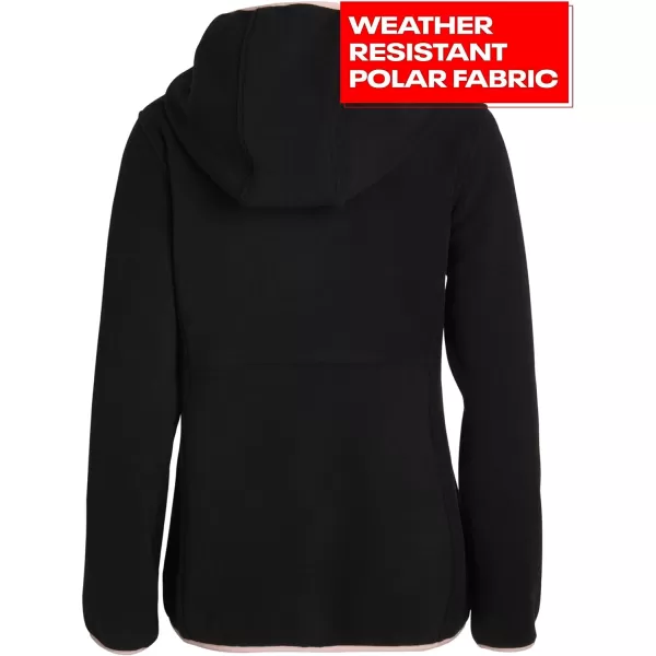 imageReebok Womens Jacket  Weather Resistant Polar Fleece Lined Jacket  Lightweight Outerwear Windbreaker Coat for Women SXLBlack