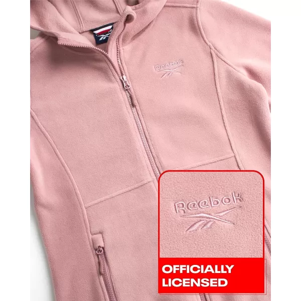 imageReebok Womens Jacket  Weather Resistant Polar Fleece Lined Jacket  Lightweight Outerwear Windbreaker Coat for Women SXLDusty Rose