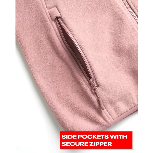 imageReebok Womens Jacket  Weather Resistant Polar Fleece Lined Jacket  Lightweight Outerwear Windbreaker Coat for Women SXLDusty Rose