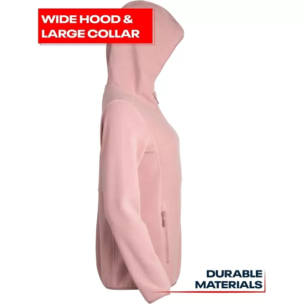 imageReebok Womens Jacket  Weather Resistant Polar Fleece Lined Jacket  Lightweight Outerwear Windbreaker Coat for Women SXLDusty Rose