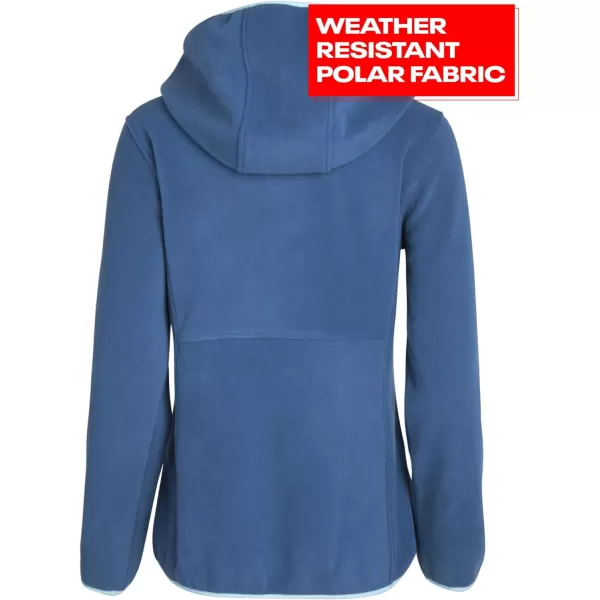 imageReebok Womens Jacket  Weather Resistant Polar Fleece Lined Jacket  Lightweight Outerwear Windbreaker Coat for Women SXLHoops Blue