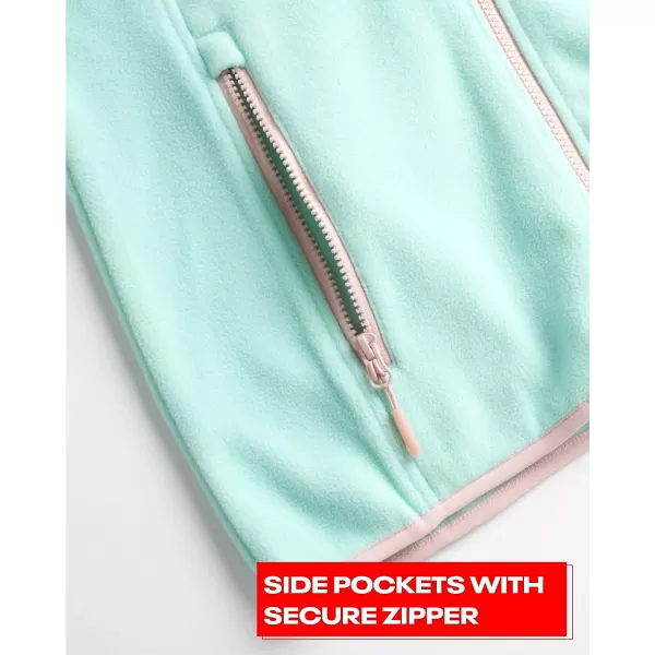 imageReebok Womens Jacket  Weather Resistant Polar Fleece Lined Jacket  Lightweight Outerwear Windbreaker Coat for Women SXLMint