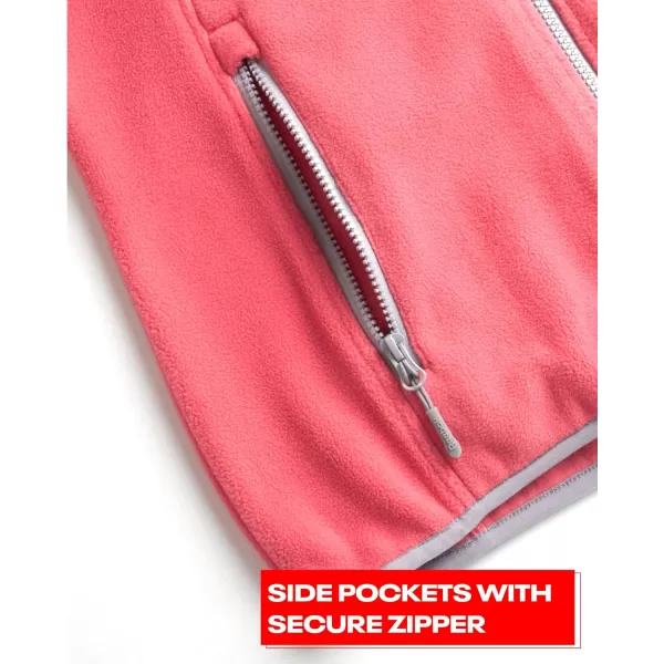 imageReebok Womens Jacket  Weather Resistant Polar Fleece Lined Jacket  Lightweight Outerwear Windbreaker Coat for Women SXLPetal Pink