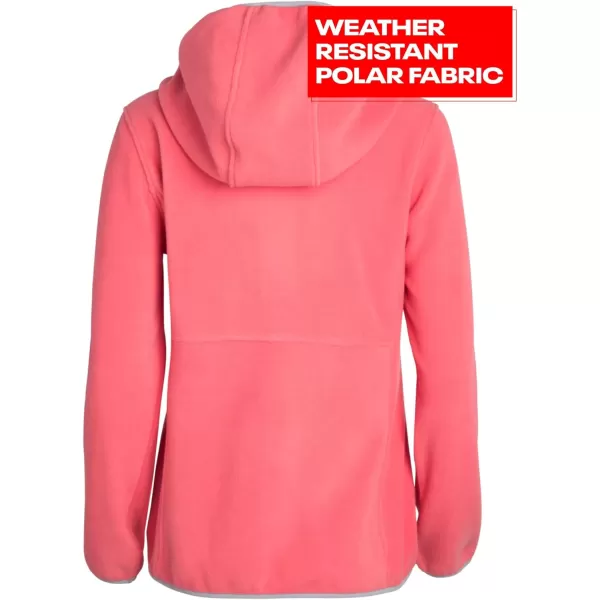 imageReebok Womens Jacket  Weather Resistant Polar Fleece Lined Jacket  Lightweight Outerwear Windbreaker Coat for Women SXLPetal Pink