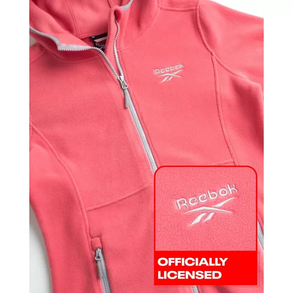 imageReebok Womens Jacket  Weather Resistant Polar Fleece Lined Jacket  Lightweight Outerwear Windbreaker Coat for Women SXLPetal Pink