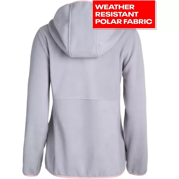 imageReebok Womens Jacket  Weather Resistant Polar Fleece Lined Jacket  Lightweight Outerwear Windbreaker Coat for Women SXLPure Grey
