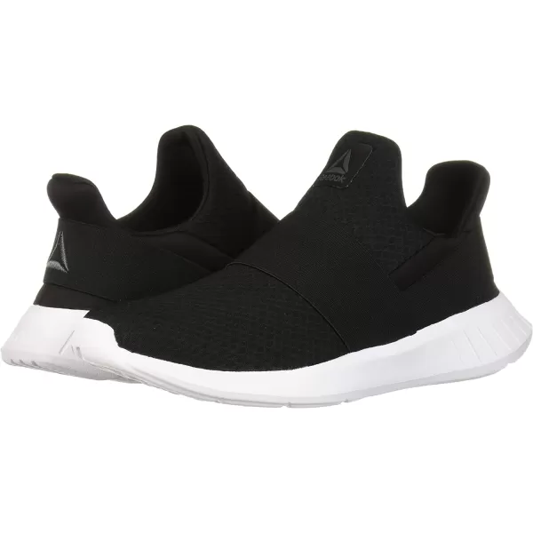 imageReebok Womens Lite Slip on Running ShoeBlackWhiteGrey