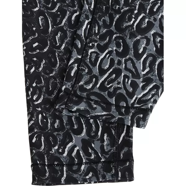imageReebok Womens Lux Leggings in Black and Cheetah