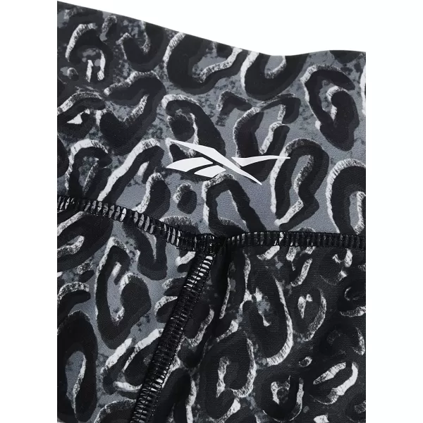 imageReebok Womens Lux Leggings in Black and Cheetah