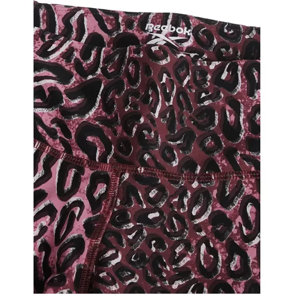 imageReebok Womens Lux Leggings in Punch Berry and Cheetah