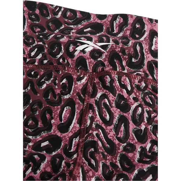 imageReebok Womens Lux Leggings in Punch Berry and Cheetah