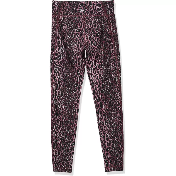 imageReebok Womens Lux Leggings in Punch Berry and Cheetah