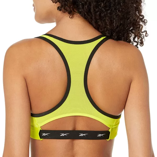 imageReebok Womens Lux Racerback Sports Bra  Medium Support Acid Yellow