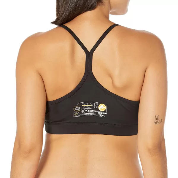 imageReebok Womens Lux Racerback Sports Bra Jurassic World Black Medium Support