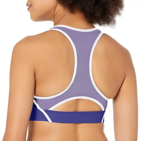 imageReebok Womens Lux Racerback Sports Bra Medium SupportBold PurpleLilacWhite