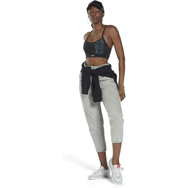 imageReebok Womens Lux Racerback Sports Bra Medium SupportJurassic WorldBlack