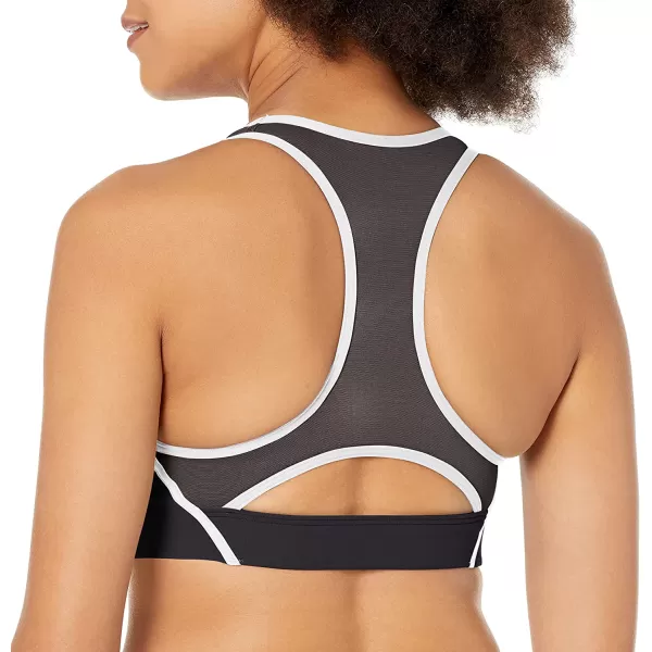 imageReebok Womens Lux Racerback Sports Bra with Medium Support and BlackWhite Detailing