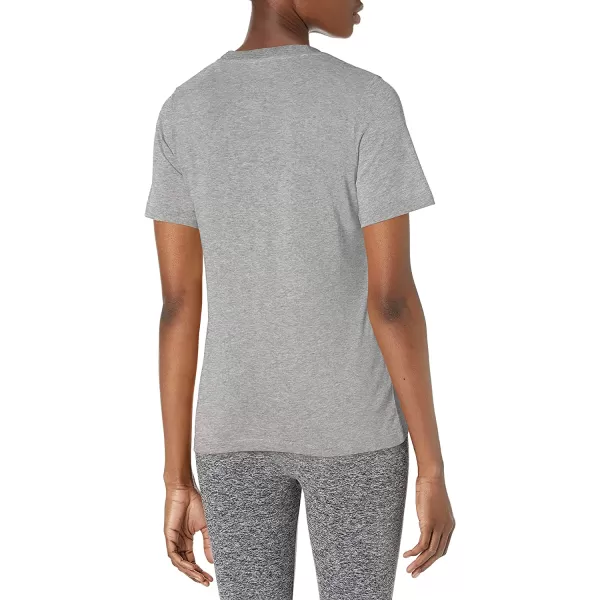 imageReebok Womens Medium Heather Grey Tee with White Logo