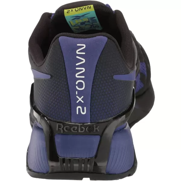 imageReebok Womens Nano X2 Cross TrainerBlackBold PurpleChalk