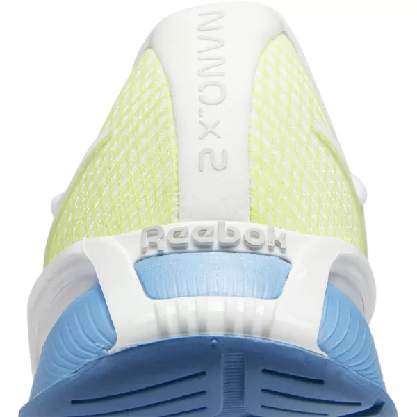 imageReebok Womens Nano X2 Cross TrainerCloud WhiteEssential BlueAcid Yellow