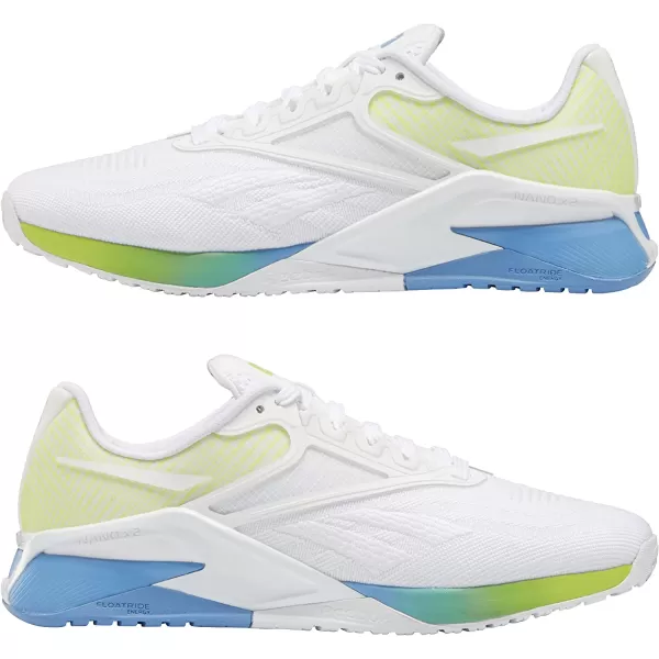 imageReebok Womens Nano X2 Cross TrainerCloud WhiteEssential BlueAcid Yellow