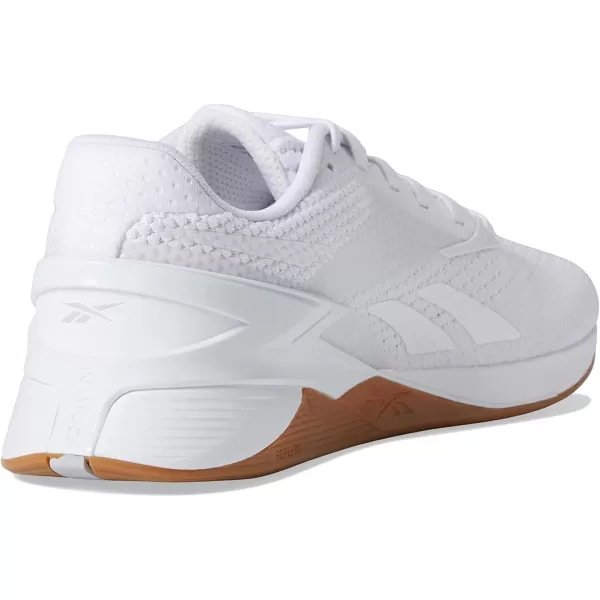 imageReebok Womens Nano X3 Cross TrainerFootwear WhiteCold GreyReebok Rubber Gum