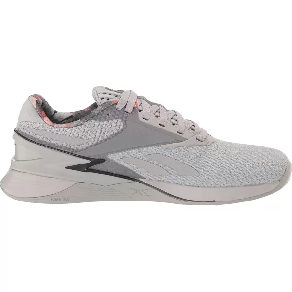 imageReebok Womens Nano X3 Cross TrainerPure GreyBlackBurnt Orange