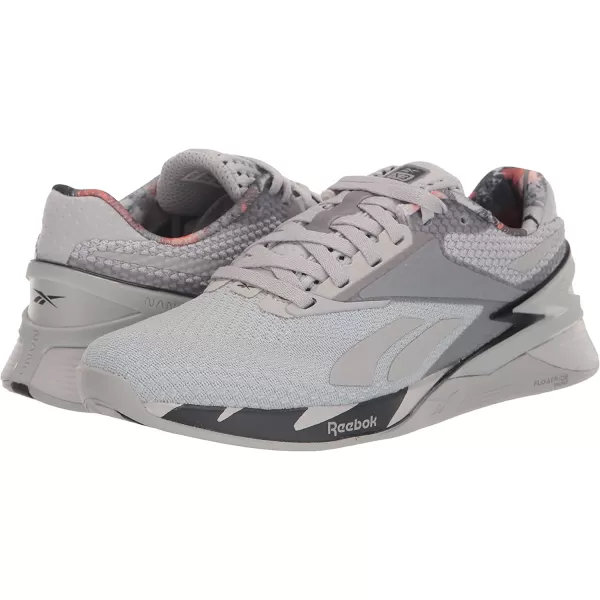 imageReebok Womens Nano X3 Cross TrainerPure GreyBlackBurnt Orange