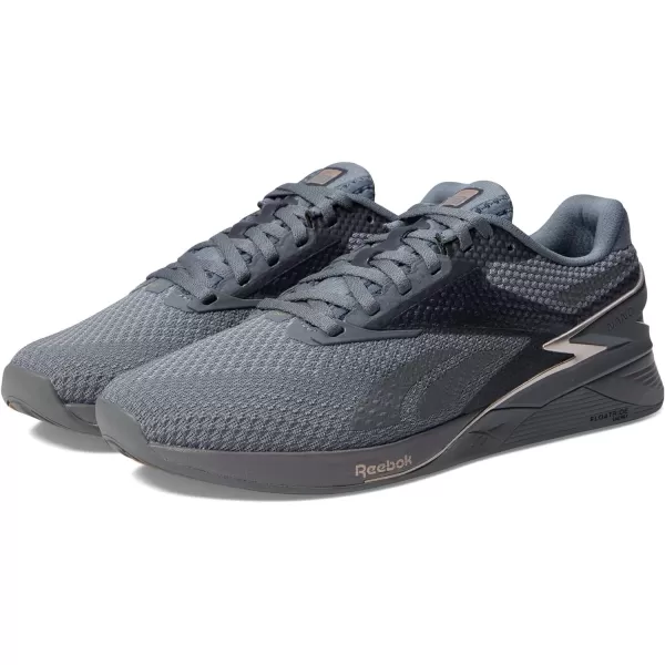 imageReebok Womens Nano X3 Training ShoesPure GreyTaupe Metallic