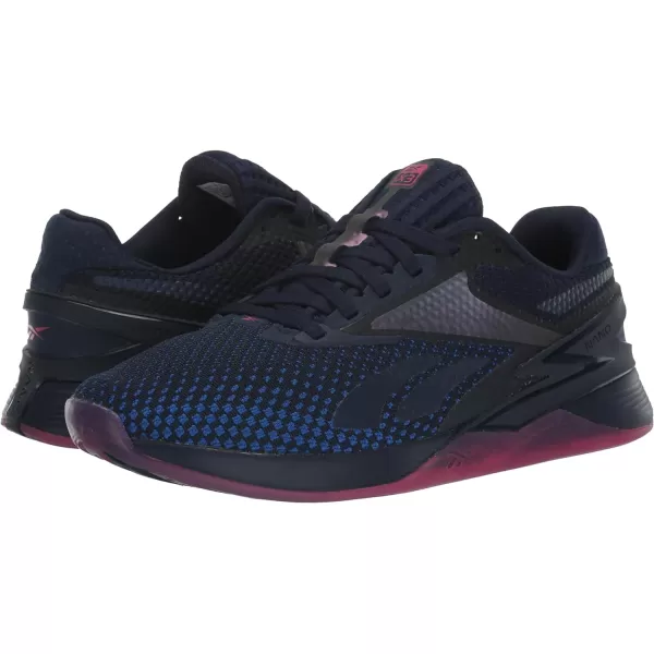 imageReebok Womens Nano X3 Training ShoesVector NavySemi Proud PinkVector Blue