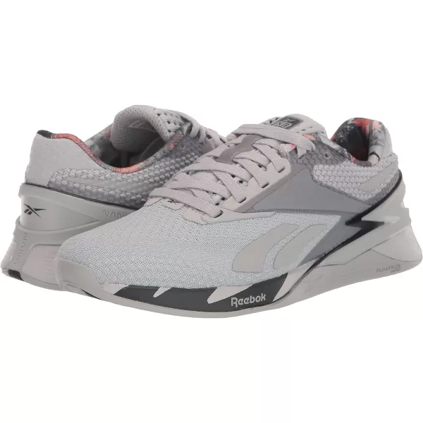 imageReebok Womens Nano X3 Traning SneakerPure GreyBlackBurnt Orange