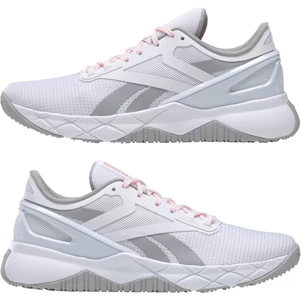 imageReebok Womens Nanoflex TR Cross TrainerWhitePure GreyOrange Flare