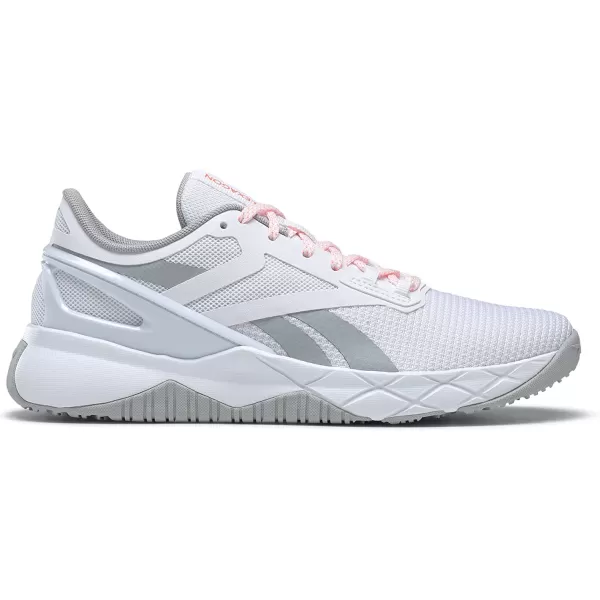 imageReebok Womens Nanoflex TR Cross TrainerWhitePure GreyOrange Flare