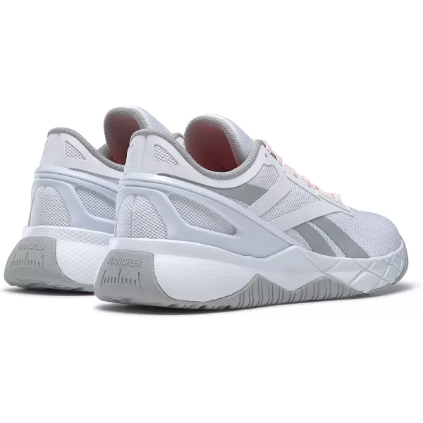 imageReebok Womens Nanoflex TR Cross TrainerWhitePure GreyOrange Flare