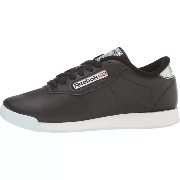 imageReebok Womens Princess Sneaker in Core Black Ftwr White and Glass Blue
